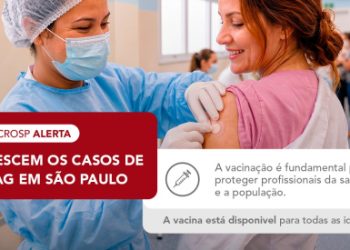 CROSP reforça a importância da vacinação contra a gripe diante do aumento de casos de SRAG